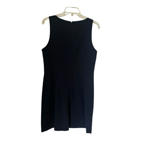 Banana Republic Jacquard Sheath Navy Blue Classy Sleeveless Dress Sz 10 - Picture 3 of 9